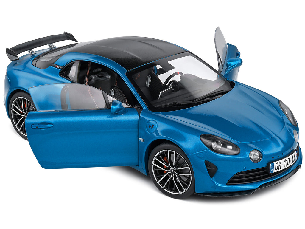 2023 ALPINE A110S PACK AERO BLUE 1/18 SCALE DIECAST CAR MODEL BY SOLIDO  1801622