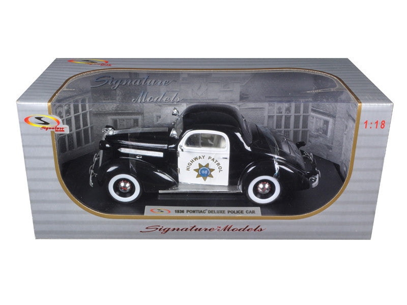 1936 Pontiac Deluxe Highway Patrol Car 1/18 Diecast Model Car by Signature  Models