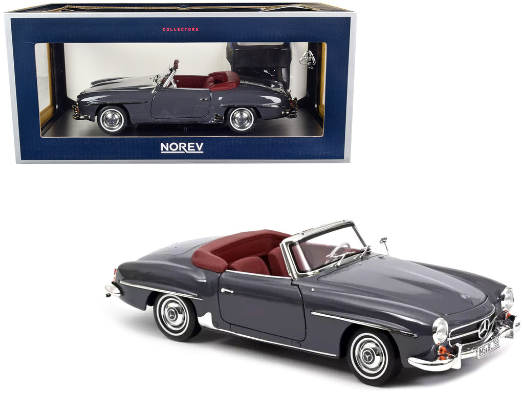 1957 Mercedes-Benz 190 SL Convertible Gray with Red Interior 1/18