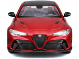 Alfa Romeo Giulia GTAm Red Metallic with Carbon Top 1/18 Diecast Model Car by Bburago