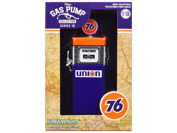 1951 Wayne 505 Gas Pump "Union 76" Blue and Orange "Vintage Gas Pumps" Series 16 1/18 Diecast Replica by Greenlight