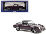 1971 Porsche 911 T Targa Violet with Black Top 1/18 Diecast Model Car by Norev