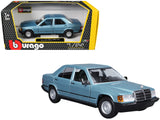 Mercedes-Benz 190 E 2.6 Blue Metallic 1/24 Diecast Model Car by Bburago