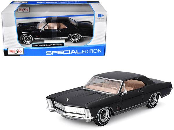 1965 Buick Riviera Gran Sport Black Metallic "Special Edition" Series 1/26 Diecast Model Car by Maisto