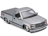 1993 Chevrolet 454 SS Pickup Truck Silver Metallic and Gray "Lowriders" "Maisto Design" Series 1/24 Diecast Model by Maisto