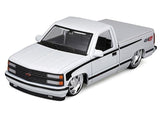 1993 Chevrolet 454 SS Pickup Truck White with Black Stripes "Lowriders" "Maisto Design" Series 1/24 Diecast Model by Maisto