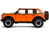 2021 Ford Bronco Open-Top Orange with Black Stripes and Hood with Extra Wheels "Just Trucks" Series 1/24 Diecast Model by Jada