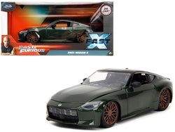 2023 Nissan Z Dark Green Metallic with Black Top "Fast X" (2023) Movie "Fast & Furious" Series 1/24 Diecast Model Car by Jada