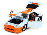 1989 Ford Mustang GT "Gulf Oil" Light Blue with Orange Stripe "Bigtime Muscle" Series 1/24 Diecast Model Car by Jada