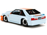 1989 Ford Mustang GT "Gulf Oil" Light Blue with Orange Stripe "Bigtime Muscle" Series 1/24 Diecast Model Car by Jada