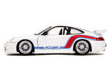 Porsche 911 GT3 (996) White with Red and Blue Stripes "Hyper-Spec" Series 1/24 Diecast Model Car by Jada