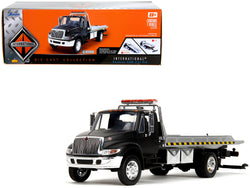 International DuraStar 4400 Flatbed Tow Truck Matte Black 1/24 Diecast Model by Jada