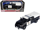 2019 RAM 1500 Laramine Crew Cab Pickup Truck "California Highway Patrol" Black and White with Truck Bed Camper "Law Enforcement and Public Service" Series 1/27 Diecast Model by Motormax