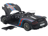 Porsche 918 Spyder Weissach Package Black/ Martini Livery #15 1/18 Model Car  by AUTOart