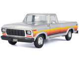 1979 Ford F-150 Custom Pickup Truck Silver Metallic with Side Stripes "American Classics" Series 1/24 Diecast Model by Motormax