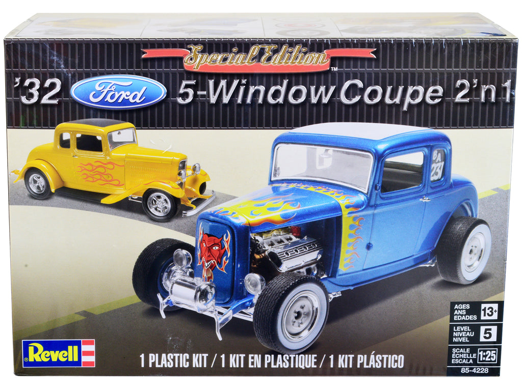 1932 Ford 5-Window Coupe 2-in-1 Plastic Model Kit 9skill Level 5) 1/25 ...