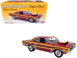 1968 Dodge Dart Super Stock #898 "Gene Snow" Red Metallic with Yellow Stripes Limited Edition to 510 pieces Worldwide 1/18 Diecast Model Car by ACME