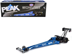 NHRA TFD (Top Fuel Dragster) Brittany Force "PEAK Antifreeze & Coolant" Blue "John Force Racing" 1/24 Diecast Model by Autoworld