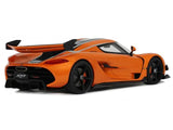 Koenigsegg Jesko Attack Orange Metallic with Black Stripes 1/18 Model Car by GT Spirit