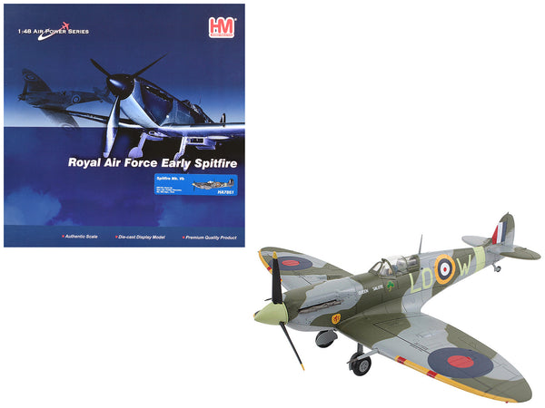 Supermarine Spitfire Mk Vb Fighter Aircraft "BM124 Squadron Leader Brendan 'Paddy' Finucane No. 602 Squadron" (1942) Royal Air Force "Air Power Series" 1/48 Diecast Model by Hobby Master