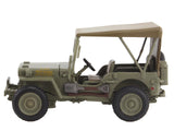 U.S. 1/4 ton Military Vehicle Olive Drab "Gen. Douglas MacArthur Leyte WWII" (1945) United States Army "Ground Power Series" 1/72 Diecast Model by Hobby Master