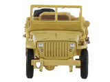 U.S. 1/4 ton Military Vehicle Desert Sand "British 8th Army Gen. Bernard Montgomery Sicily" (1943) Royal Army "Ground Power Series" 1/72 Diecast Model by Hobby Master