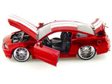 2010 Ford Mustang GT Red Metallic with White Stripes "Bigtime Muscle" Series 1/24 Diecast Model Car by Jada