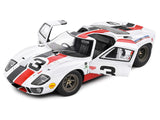 Ford GT40 MK1 #3 "Eric Dean Design" White with Red and Black Stripes "Competition" Series 1/18 Diecast Model Car by Solido