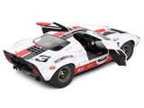 Ford GT40 MK1 #3 "Eric Dean Design" White with Red and Black Stripes "Competition" Series 1/18 Diecast Model Car by Solido