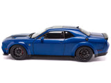 Dodge Challenger R/T Scat Pack Widebody Electric Blue Metallic with Black Stripes 1/18 Diecast Model Car by Solido