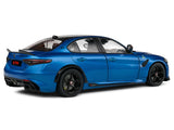 2022 Alfa Romeo Giulia GTA Anodized Blue Metallic with Carbon Top 1/18 Diecast Model Car by Solido