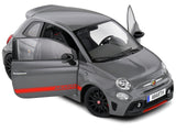 2022 Fiat 695 Abarth XSR Yamaha Record Gray with Red Stripes 1/18 Diecast Model Car by Solido