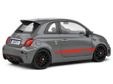 2022 Fiat 695 Abarth XSR Yamaha Record Gray with Red Stripes 1/18 Diecast Model Car by Solido