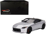 2023 Nissan Z Performance Brilliant Silver Metallic with Black Top 1/18 Model Car by Top Speed