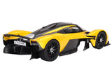 Aston Martin Valkyrie Cosmopolitan Yellow Metallic and Carbon 1/18 Model Car by Top Speed