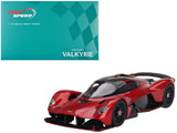 Aston Martin Valkyrie Hyper Red Metallic and Carbon 1/18 Model Car by Top Speed