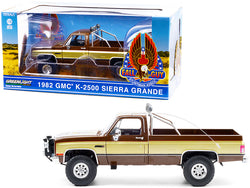 1982 GMC K-2500 Sierra Grande Pickup Truck Brown with Gold Sides "Fall Guy Stuntman Association" "The Fall Guy" (1981-1986) TV Series 1/18 Diecast Model by Greenlight