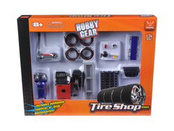 Tire Repair Shop Accessories Set for 1/24 Scale Diecast Model Cars by Phoenix Toys