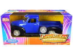 1953 Chevrolet 3100 Pickup Truck Blue and Black "Low Rider Collection" 1/24 Diecast Model by Welly