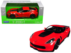 2017 Chevrolet Corvette Z06 Red 1/24-1/27 Diecast Model Car by Welly