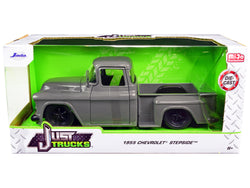 1955 Chevrolet Stepside Pickup Truck Gray "Just Trucks" Series 1/24 Diecast Model by Jada