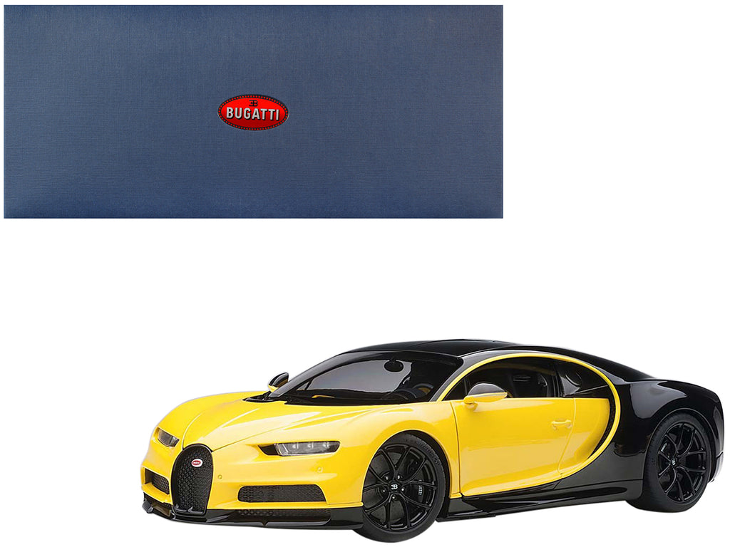 Bugatti Chiron Jaune Molsheim Yellow and Nocturne Black 1/18 Model Car ...