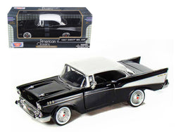 1957 Chevrolet Bel Air Black 1/24 Diecast Model Car by Motormax