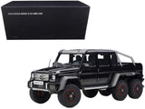 Mercedes Benz G63 AMG 6x6 Gloss Black with Carbon Accents 1/18 Model by AUTOart