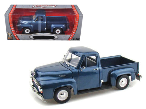 1953 Ford F-100 Pickup Dark Blue 1/18 Diecast Model by Road Signature