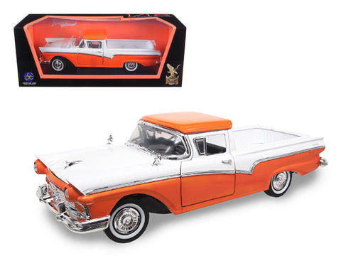 1957 Ford Ranchero Pickup Truck Orange 1/18 Diecast Model by Road Signature