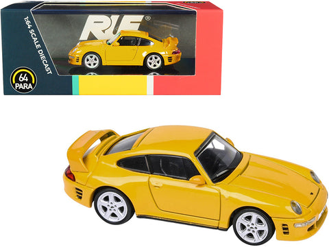 RUF Porsche CTR2 Blossom Yellow 1/64 Diecast Model Car by Paragon